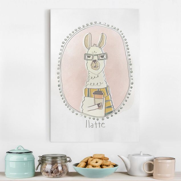 Print on canvas - Caffeinated Lama