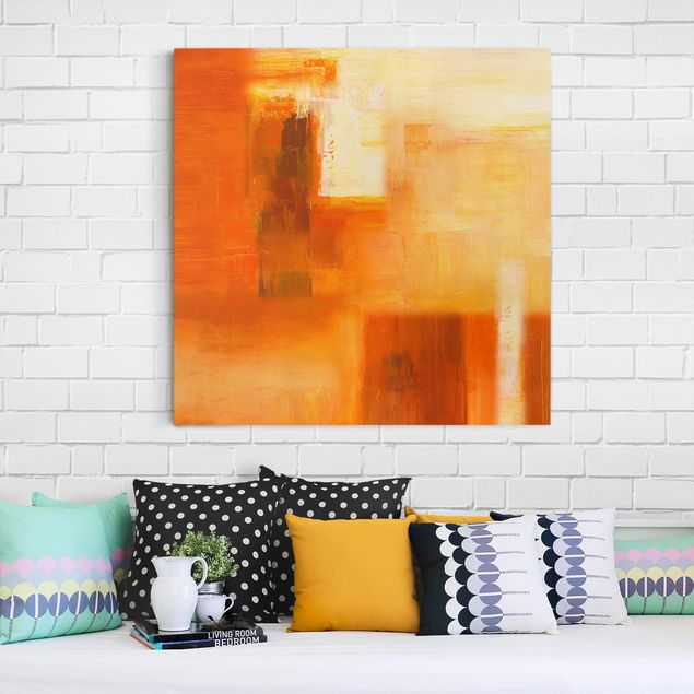 Print on canvas - Composition In Orange And Brown 02
