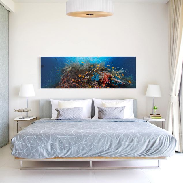 Print on canvas - Lagoon With Fish