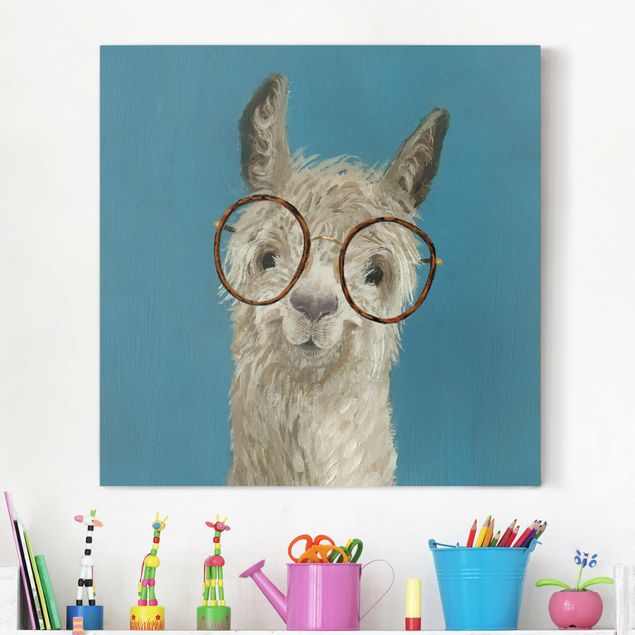 Print on canvas - Lama With Glasses I