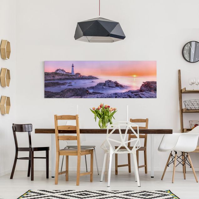 Print on canvas - Lighthouse In The Morning