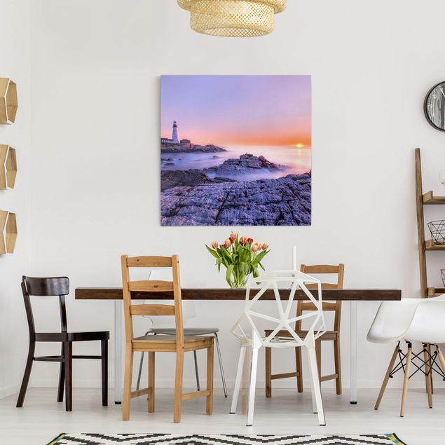 Print on canvas - Lighthouse In The Morning