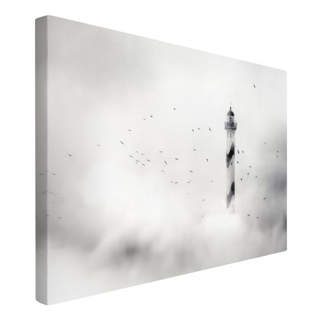 Print on canvas - Lighthouse In The Fog