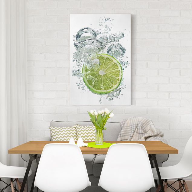 Print on canvas - Lime Bubbles