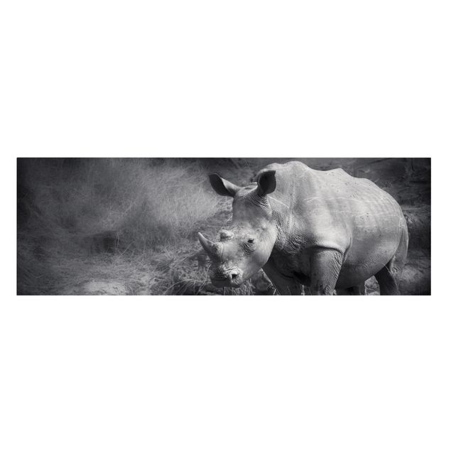 Print on canvas - Lonesome Rhinoceros