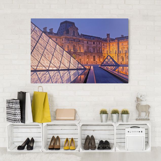 Print on canvas - Louvre Paris At Night