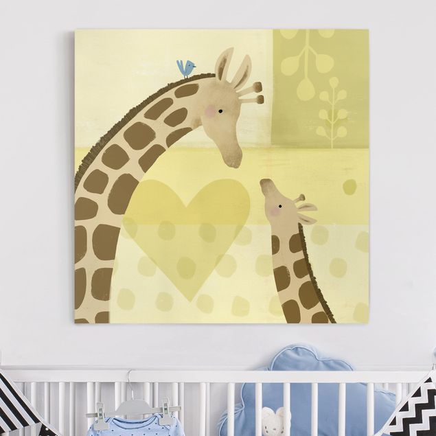 Print on canvas - Mum And I - Giraffes