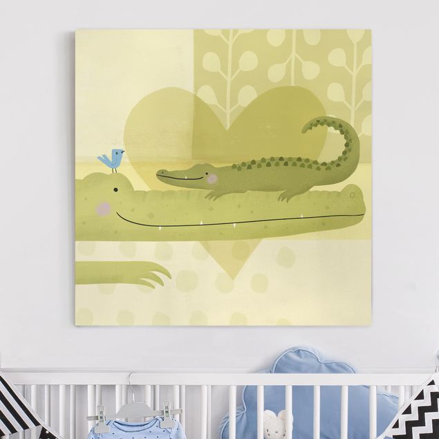 Print on canvas - Mum And I - Crocodiles