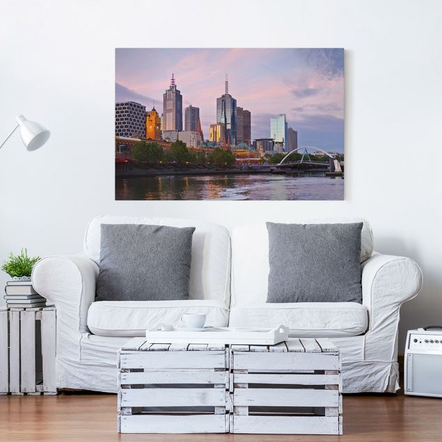Print on canvas - Melbourne at sunset