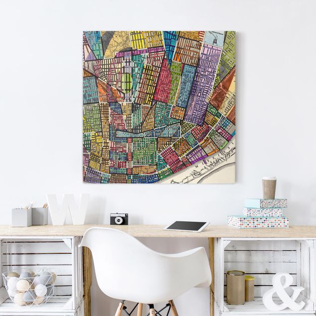 Print on canvas - Modern Map Of St. Louis