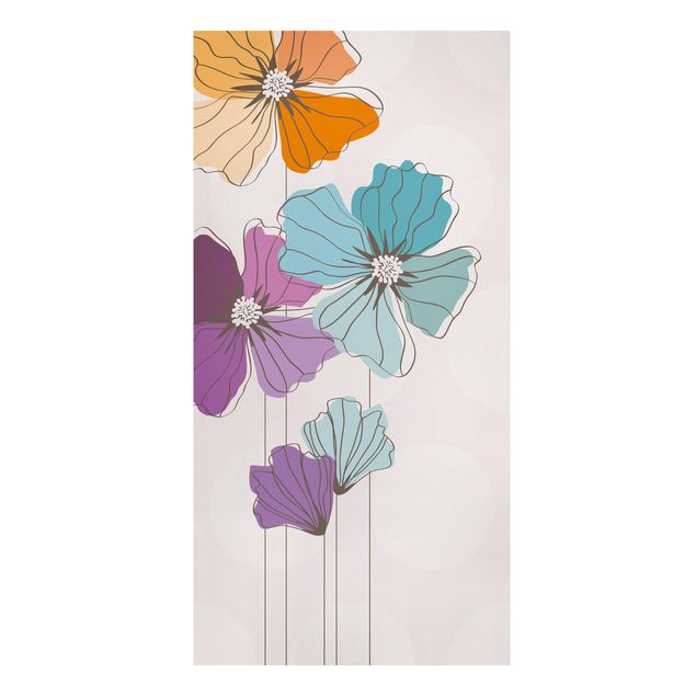 Print on canvas - Poppies In Pastel