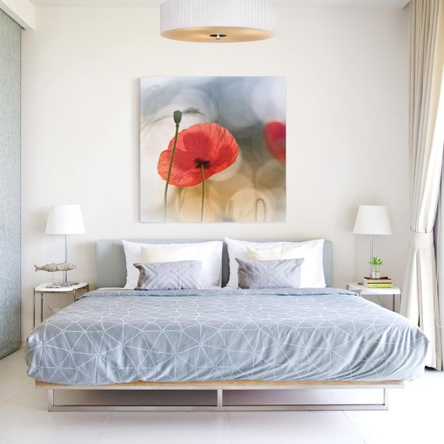Print on canvas - Poppies In The Morning