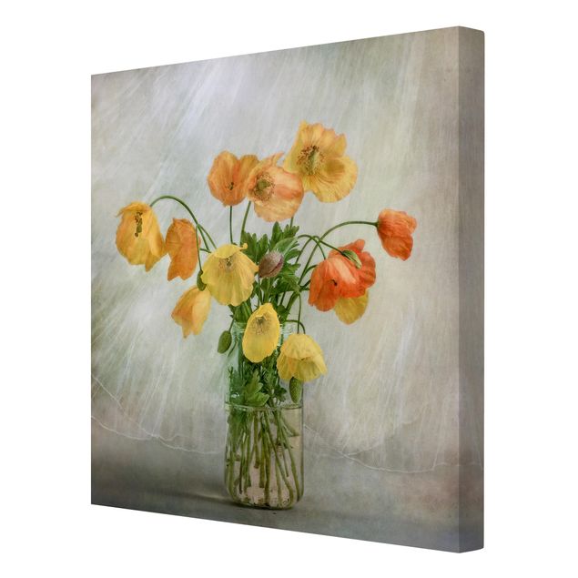 Print on canvas - Poppies in a Vase