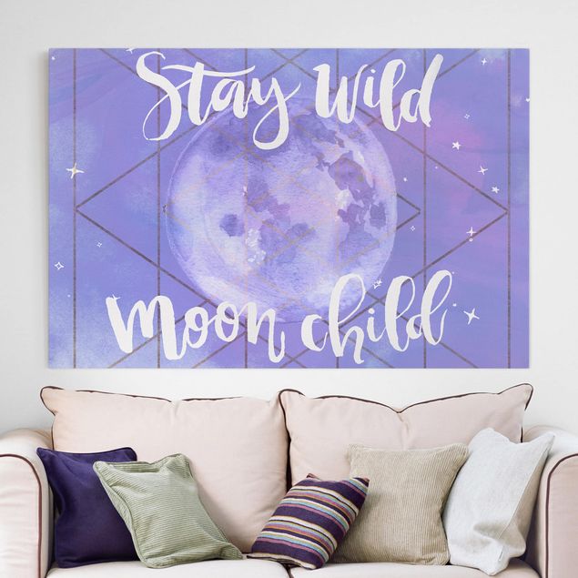 Print on canvas - Moon Child - Stay Wild
