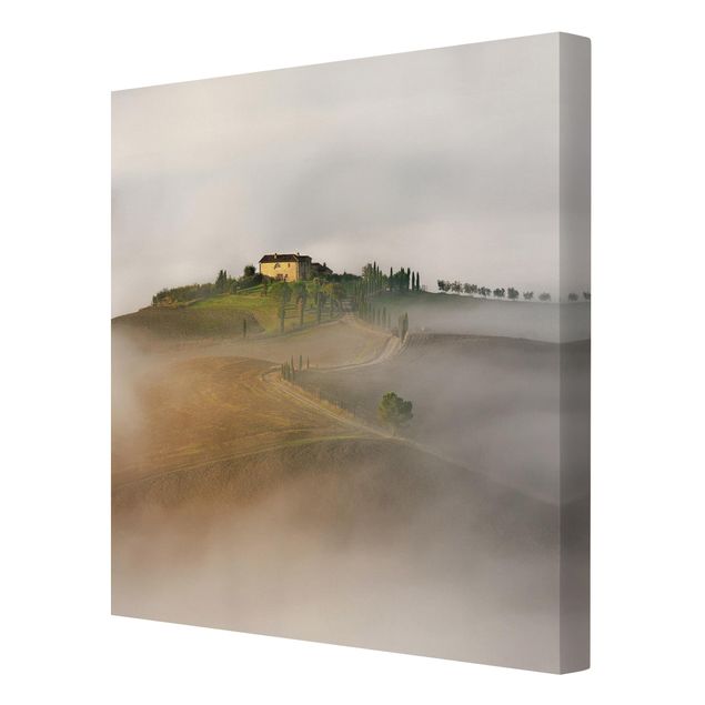 Print on canvas - Morning Fog In The Tuscany