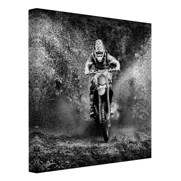 Print on canvas - Motocross In The Mud