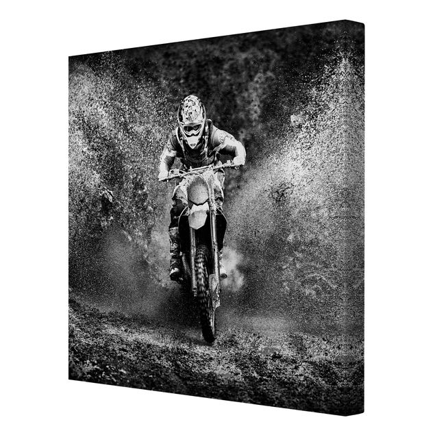 Print on canvas - Motocross In The Mud