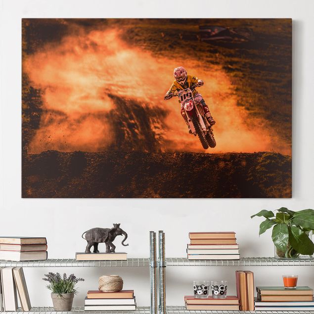 Print on canvas - Motocross In The Dust