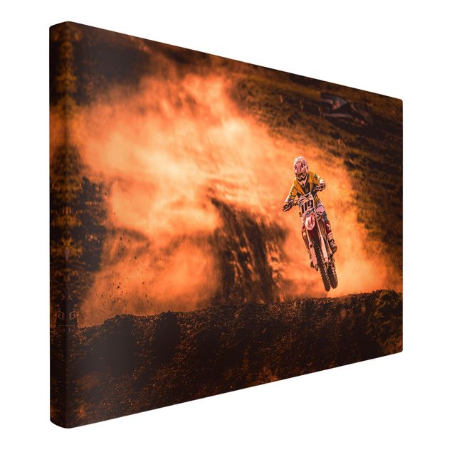 Print on canvas - Motocross In The Dust