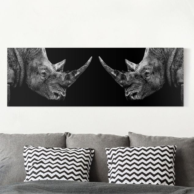 Print on canvas - Rhino Duel