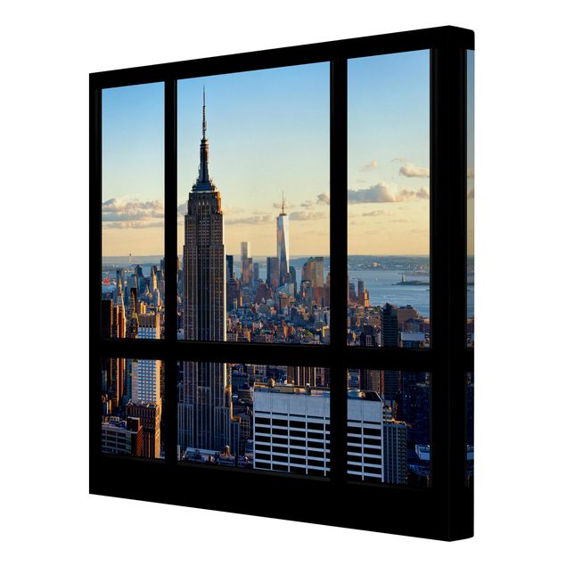 Print on canvas - New York Window View Of The Empire State Building