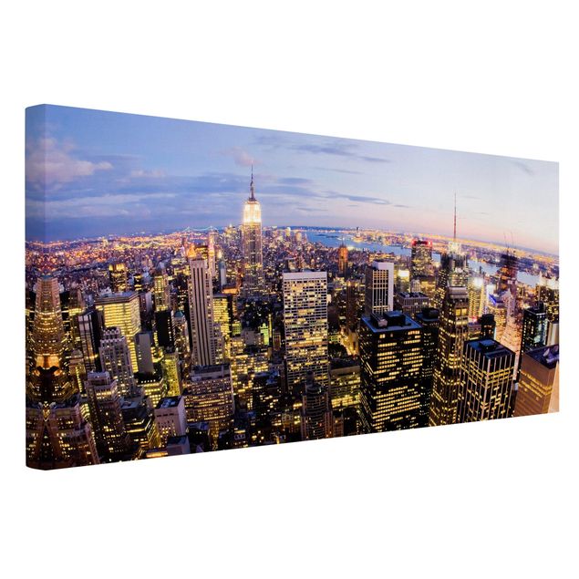 Print on canvas - New York Skyline At Night