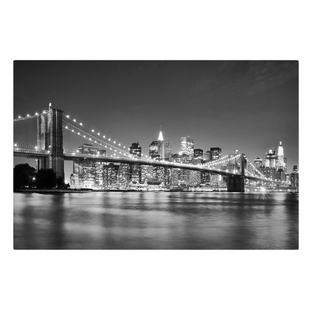 Print on canvas - Nighttime Manhattan Bridge II