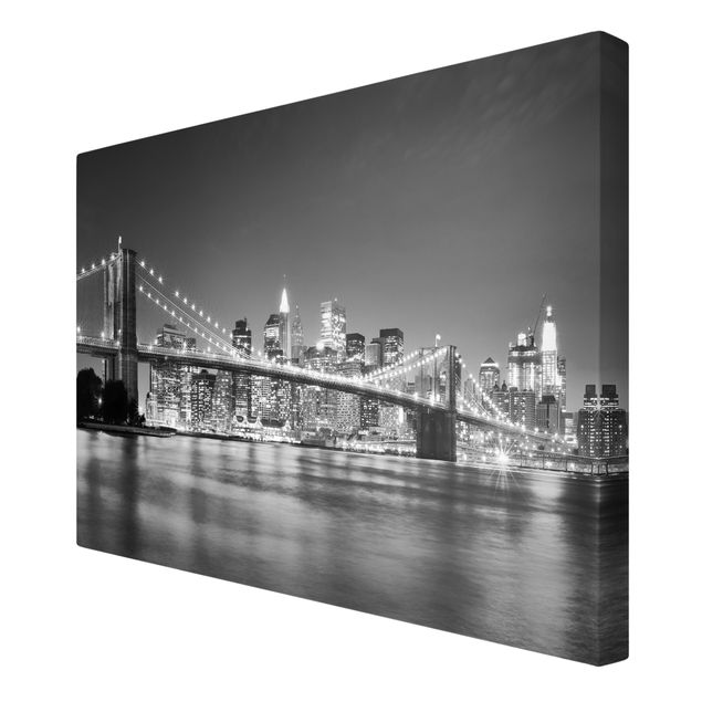Print on canvas - Nighttime Manhattan Bridge II