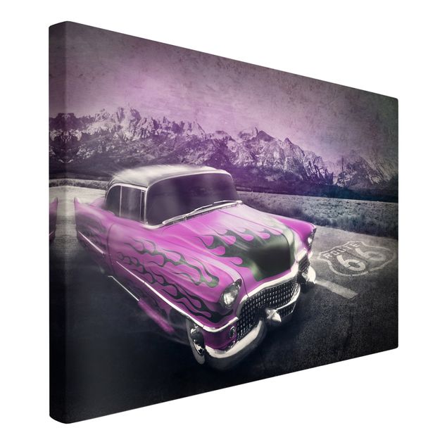 Print on canvas - No.BP13 Route66 Cadillac