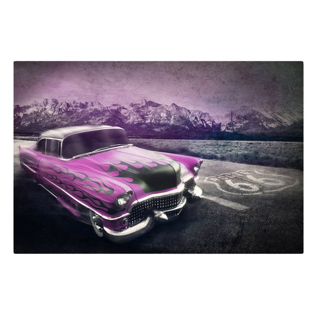 Print on canvas - No.BP13 Route66 Cadillac