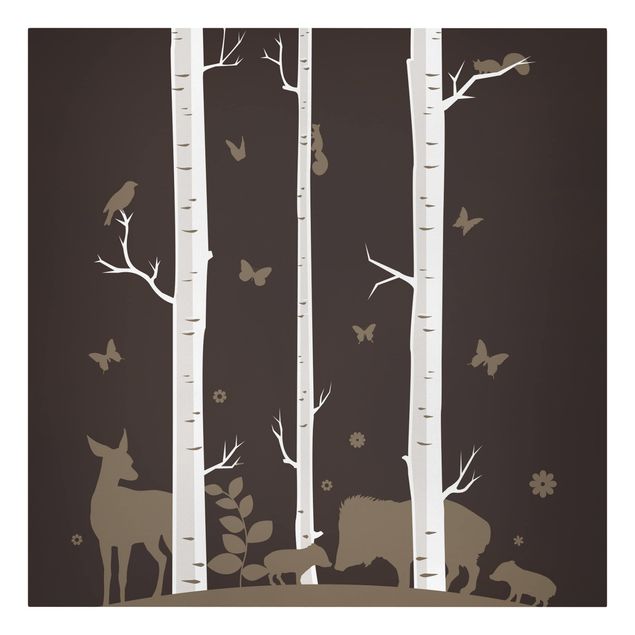 Print on canvas - Birch Forest