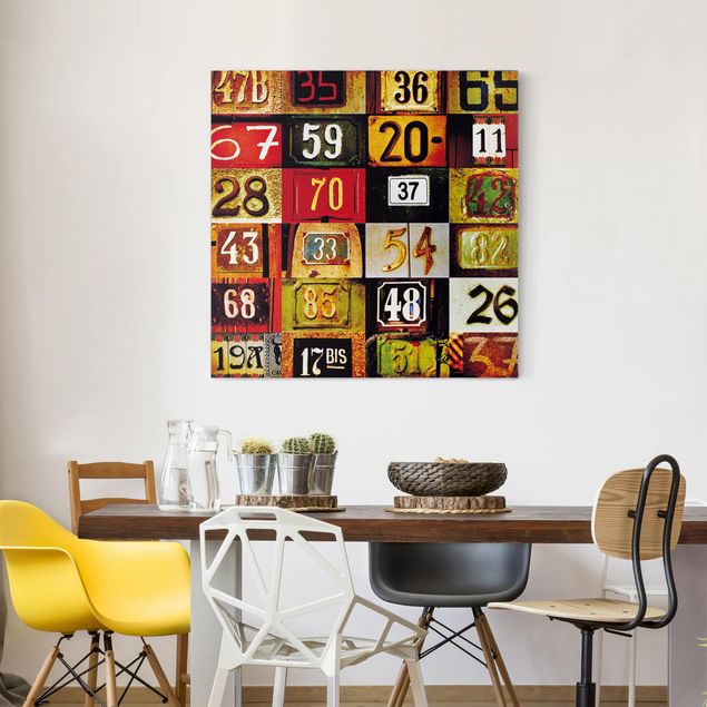 Print on canvas - Numbers