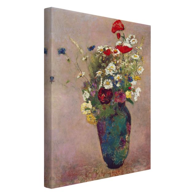 Print on canvas - Odilon Redon - Flower Vase with Poppies