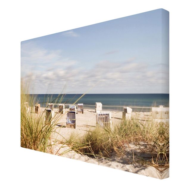 Print on canvas - Baltic Sea And Beach Baskets