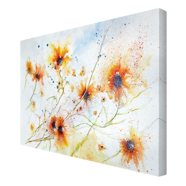Print on canvas - Painted Flowers
