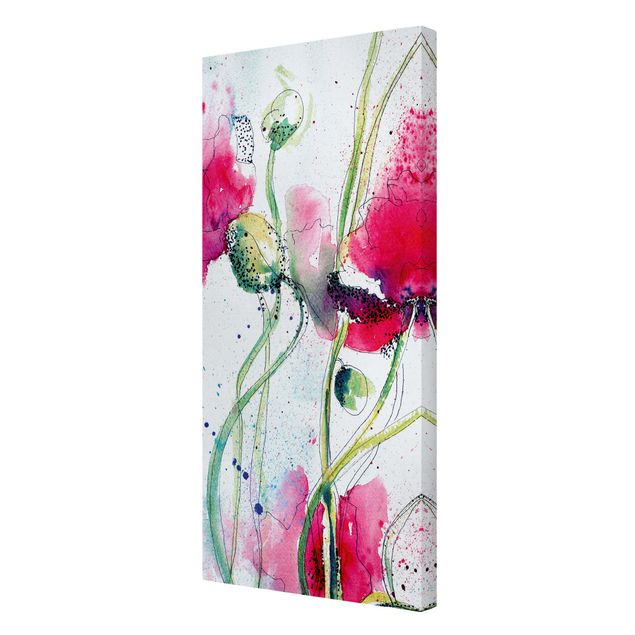 Print on canvas - Painted Poppies