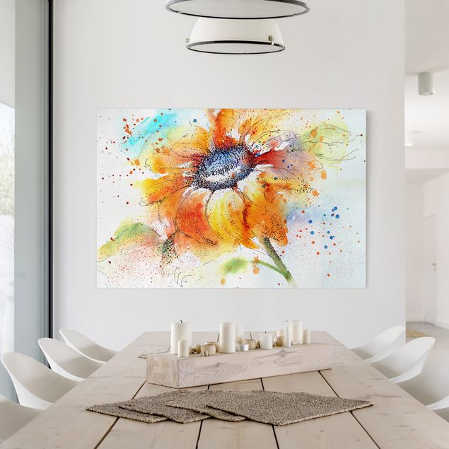 Print on canvas - Painted Sunflower