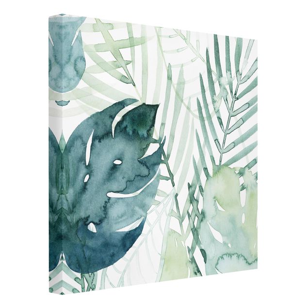 Print on canvas - Palm Fronds In Watercolour I