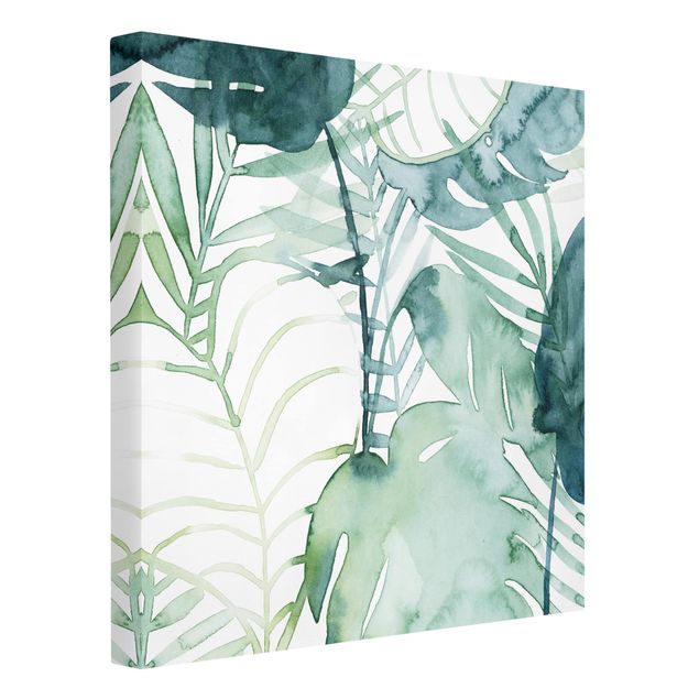 Print on canvas - Palm Fronds In Water Color II