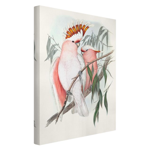 Print on canvas - Pastel Parrots I