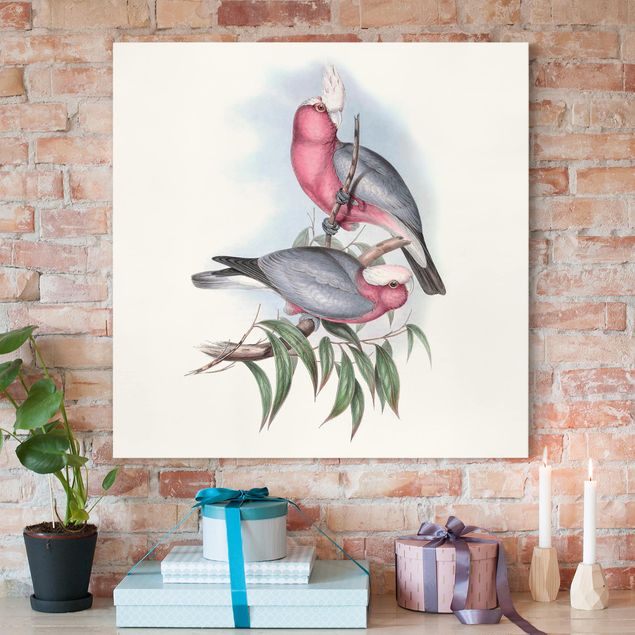 Print on canvas - Pastel Parrots II
