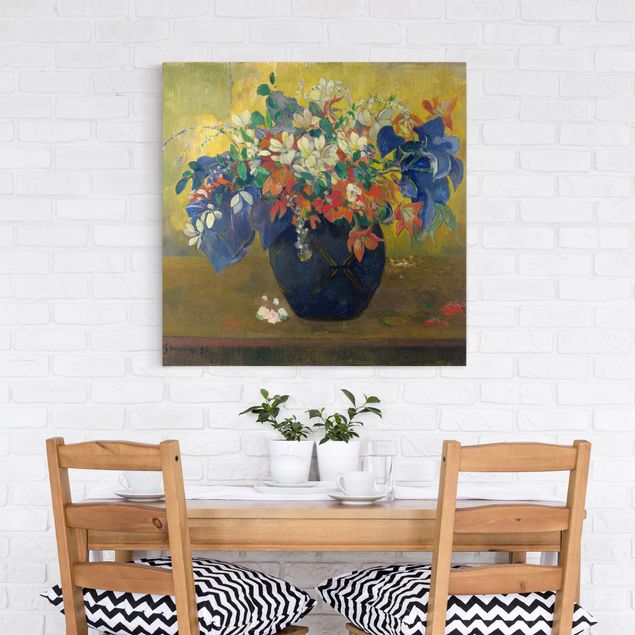 Print on canvas - Paul Gauguin - Flowers in a Vase