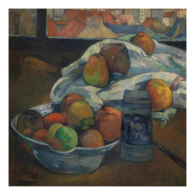 Print on canvas - Paul Gauguin - Fruit Bowl and Pitcher in front of a Window