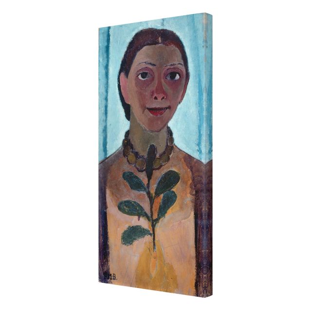 Print on canvas - Paula Modersohn-Becker - Self-Portrait With Camellia Twig