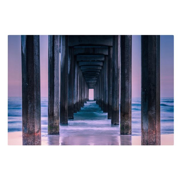 Print on canvas - Pier At Sunset