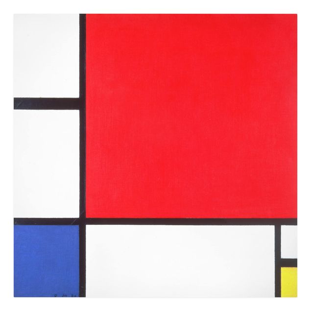 Print on canvas - Piet Mondrian - Composition With Red Blue Yellow