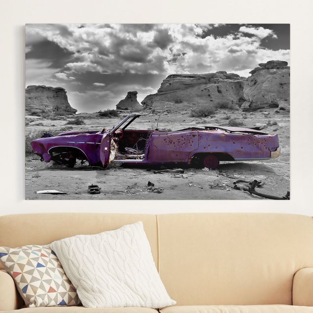 Print on canvas - Pink Cadillac