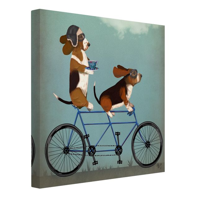 Print on canvas - Cycling - Bassets Tandem