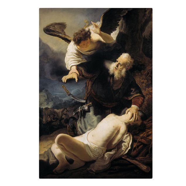 Print on canvas - Rembrandt van Rijn - The Angel prevents the Sacrifice of Isaac