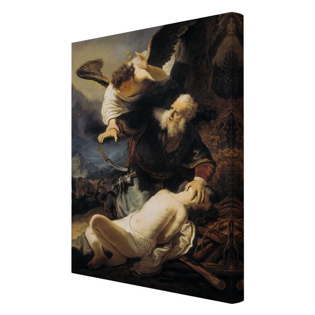 Print on canvas - Rembrandt van Rijn - The Angel prevents the Sacrifice of Isaac